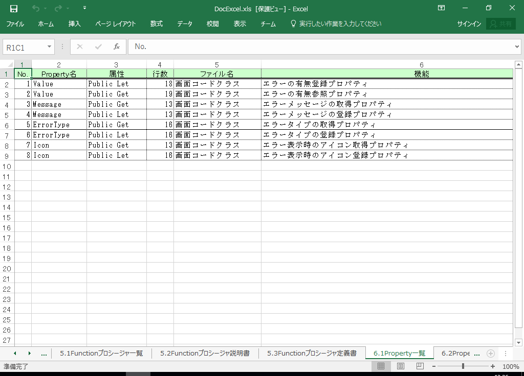 Excel2019 dl 쐬 c[yA HotDocumentz(Excel2019Ή dl)
6.1 Propertyꗗ